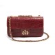 Bolsa Isla Anne Baguete Couro Caiman Carmim