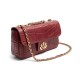 Bolsa Isla Anne Baguete Couro Caiman Carmim