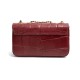 Bolsa Isla Anne Baguete Couro Caiman Carmim