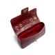 Bolsa Isla Anne Baguete Couro Caiman Carmim