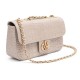 Bolsa Isla Anne Baguete Couro New Croco Névoa
