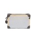 Bolsa Isla Clutch Trunk Specchio Couro Prata