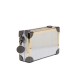Bolsa Isla Clutch Trunk Specchio Couro Prata