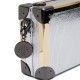 Bolsa Isla Clutch Trunk Specchio Couro Prata