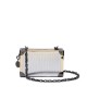 Bolsa Isla Clutch Trunk Specchio Couro Prata
