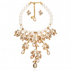 Conjunto Camila Klein Pavimentar Pérolas Ouro Velho