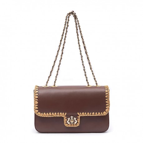 Bolsa Isla Anne Jumbo Whashed Crochê Pinhão