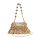 Bolsa Isla Pouch Malha Metálica Shoulder Ouro