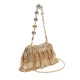 Bolsa Isla Pouch Malha Metálica Shoulder Ouro