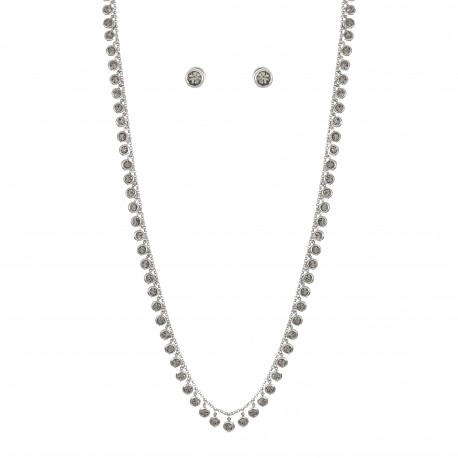 Conjunto Nino Bran Acessórios Yara Stars Prata Vintage