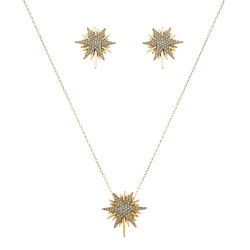 Conjunto Nino Bran Acessórios Star Fashion Ouro Vintage