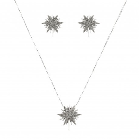 Conjunto Nino Bran Acessórios Star Fashion Prata Vintage