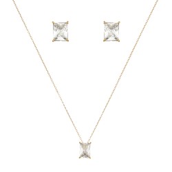 Conjunto Nino Bran Acessórios Baguete Ouro Vintage
