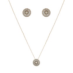 Conjunto Nino Bran Acessórios Zircônias Ouro Vintage