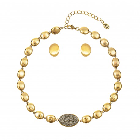 Conjunto Nino Bran Acessórios Beatriz Ouro Vintage