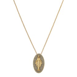 Colar Nino Bran Acessórios Nossa Senhora Ouro Vintage