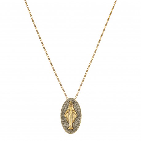 Colar Nino Bran Acessórios Nossa Senhora Ouro Vintage
