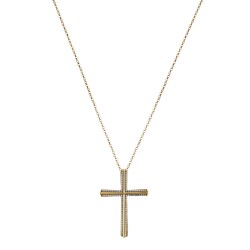 Colar Nino Bran Acessórios Crucifixo Ouro Vintage