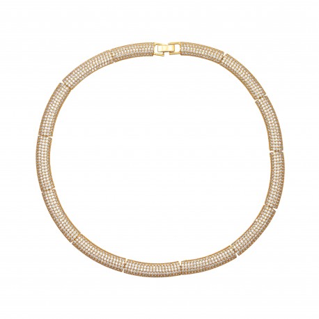 Colar Nino Bran Acessórios Choker Dourado