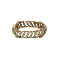 Pulseira Nino Bran Acessórios Kyara Cristais Ouro Vintage