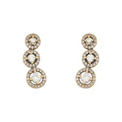Brinco Nino Bran Acessórios Zircônias Ouro Vintage