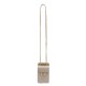 Bolsa Isla Pouch Anne Tampa Couro Marshmallow Ouro