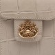 Bolsa Isla Pouch Anne Tampa Couro Marshmallow Ouro