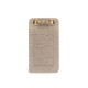 Bolsa Isla Pouch Anne Tampa Couro Marshmallow Ouro