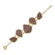 Pulseira Fane's Pedra Drusa Bronze Metal Dourado