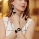 Pulseira Fane's Pedra Natural Onix Metal Dourado