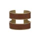 Pulseira Luiza Rogi Ava Bracelete Couro Ouro Envelhecido