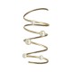 Pulseira Luiza Rogi Ava Bracelete Espiral Pérola Ouro Envelhecido