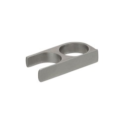 Anel Luiza Rogi Ava duplo Metal Prata Envelhecido