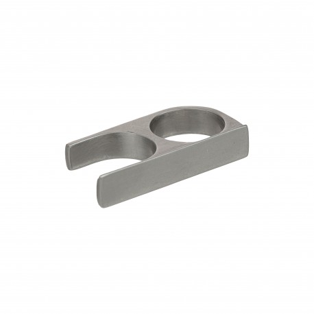 Anel Luiza Rogi Ava duplo Metal Prata Envelhecido