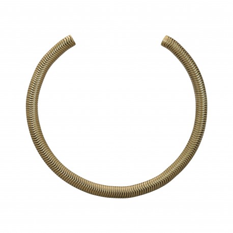 Colar Luiza Rogi Ava Choker Aro Aberto Ouro Envelhecido