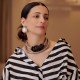 Colar Luiza Rogi Ava Choker Aro Aberto Prata Envelhecido