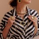 Colar Luiza Rogi Ava Choker Aro Aberto Ouro Envelhecido