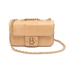 Bolsa Isla Anne Mini Baguete Couro Natural Macadâmia