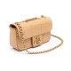 Bolsa Isla Anne Mini Baguete Couro Natural Macadâmia