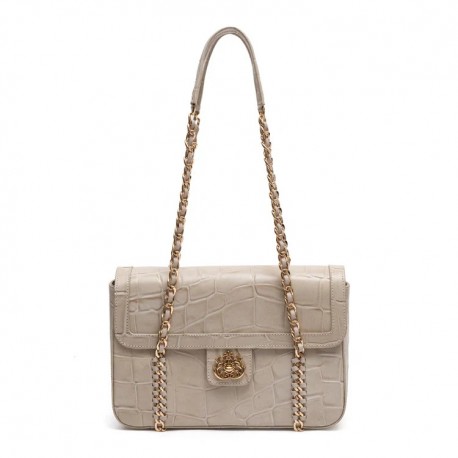 Bolsa Isla Sienna Tote Flap Jumbo Couro Marshmallow