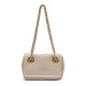 Bolsa Isla Petra Flap Pequena Couro Marshmallow
