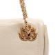 Bolsa Isla Petra Flap Pequena Couro Marshmallow