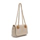 Bolsa Isla Petra Flap Pequena Couro Marshmallow