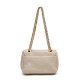 Bolsa Isla Petra Flap Pequena Couro Marshmallow
