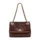 Bolsa Isla Dahlia Flap Couro Pinhão Ouro