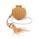 Bolsa Isla Clutch Mini Esfera Rattan Natural