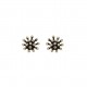 Brinco Hector Albertazzi Mini Cristais Carmim Ouro Vintage