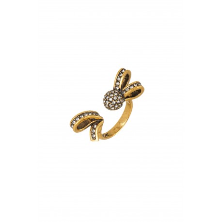 Anel Hector Albertazzi Laço Mini Romance Ouro Vintage