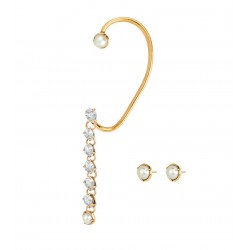 Brinco Hector Albertazzi Camélia Kit Ear Cuff Ouro Vintage