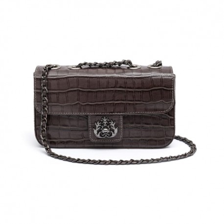 Bolsa Isla Anne Baguete Couro Maxi Croco Expresso